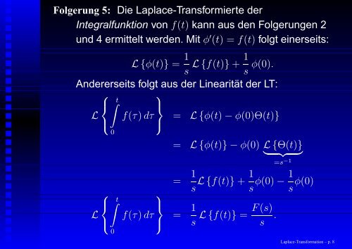 Die Laplace-Transformation und ihre Anwendung in der ... - GSI