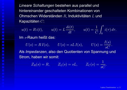 Die Laplace-Transformation und ihre Anwendung in der ... - GSI