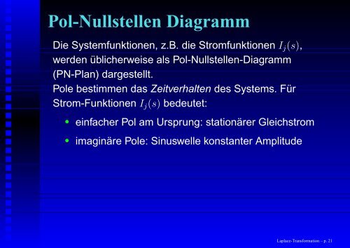 Die Laplace-Transformation und ihre Anwendung in der ... - GSI