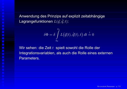 Der „erweiterte Phasenraum“ und seine Anwendungen - GSI