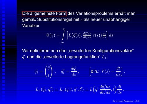 Der „erweiterte Phasenraum“ und seine Anwendungen - GSI