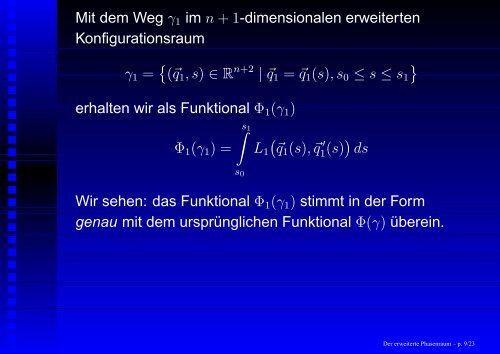 Der „erweiterte Phasenraum“ und seine Anwendungen - GSI