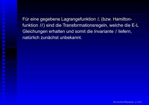 Der „erweiterte Phasenraum“ und seine Anwendungen - GSI