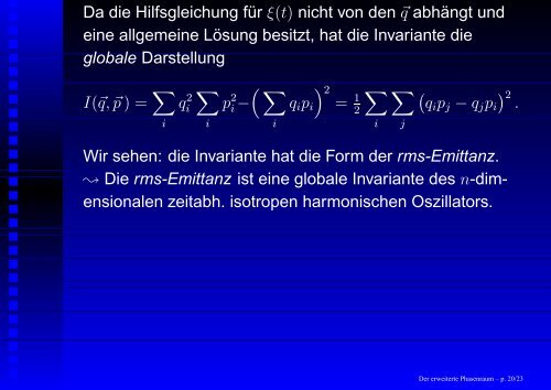 Der „erweiterte Phasenraum“ und seine Anwendungen - GSI