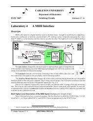 Laboratory 4 A MIDI Interface - Department of Electronics at Carleton ...