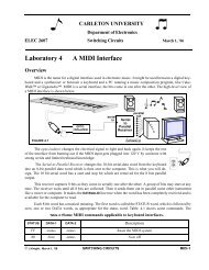 Laboratory 4 A MIDI Interface - Department of Electronics at Carleton ...