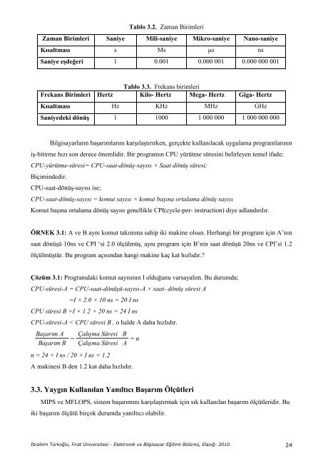 Mikro Bilgisayarlı Sistem Tasarımı - Fırat Üniversitesi