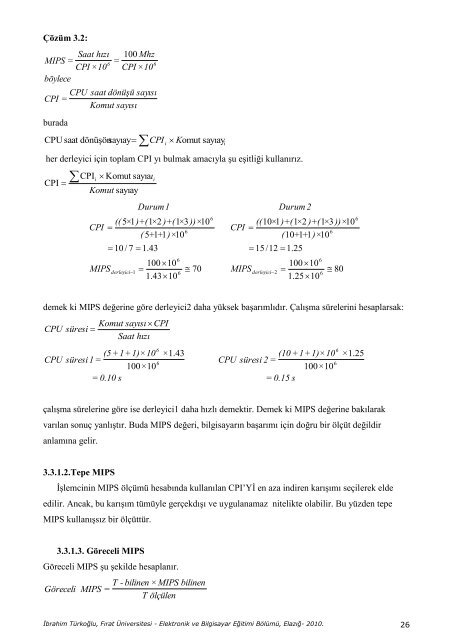 Mikro Bilgisayarlı Sistem Tasarımı - Fırat Üniversitesi