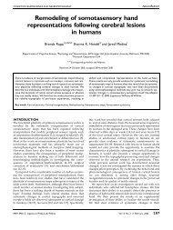 Remodeling of somotasensory hand representations following ...