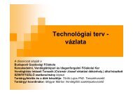 Technológiai terv - vázlata - Kereskedelmi, Vendéglátóipari és ...