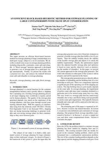 an efficient block-based heuristic method for stowage planning of ...