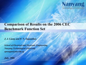 Comparison of Results - Nanyang Technological University
