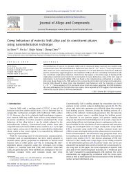 Creep behaviour of eutectic SnBi alloy and its constituent phases ...