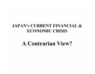 Japan's Current Financial & Economic Crisis: a Contrarian View? - Njit