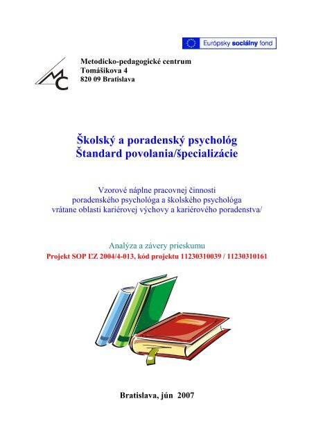 Školský a poradenský psychológ / Štandard povolania-špecializácie