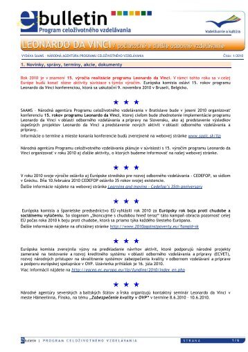 Bulletin č. 1