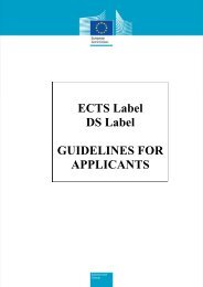 ECTS Label DS Label GUIDELINES FOR ... - EACEA - Europa