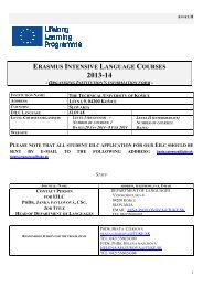 ERASMUS INTENSIVE LANGUAGE COURSES