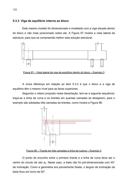 Blocos de concreto sobre estacas posicionados nas divisas de ...