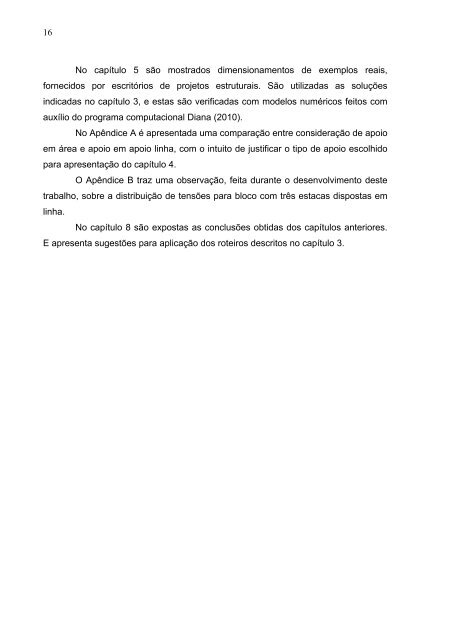 Blocos de concreto sobre estacas posicionados nas divisas de ...