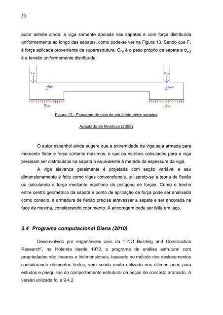 Blocos de concreto sobre estacas posicionados nas divisas de ...