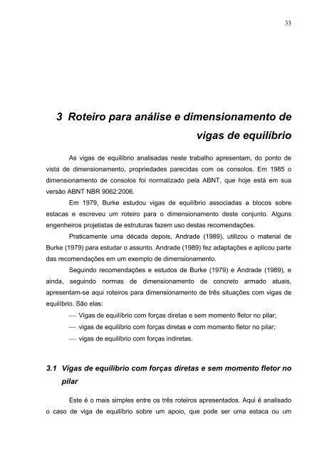 Blocos de concreto sobre estacas posicionados nas divisas de ...