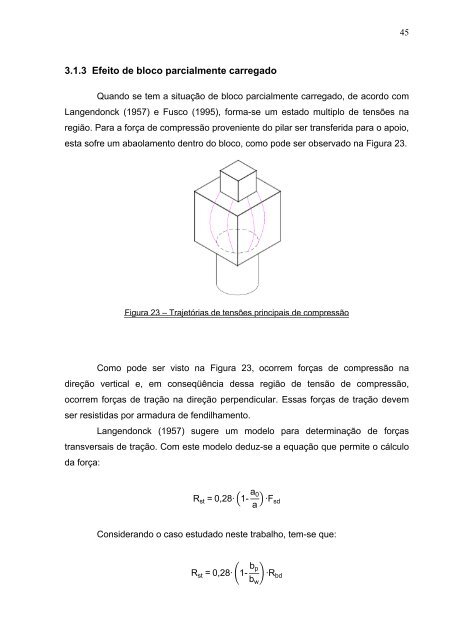 Blocos de concreto sobre estacas posicionados nas divisas de ...