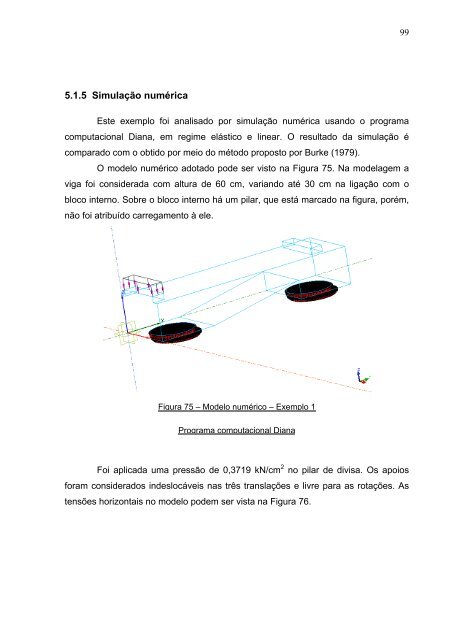 Blocos de concreto sobre estacas posicionados nas divisas de ...