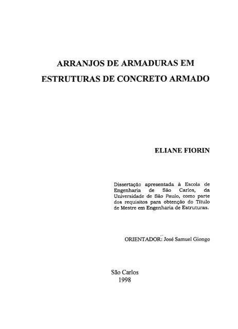 ESTRUTURAS DE CONCRETO ARMADO - Sistemas SET - USP