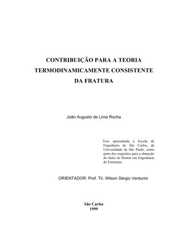 contribuição para a teoria termodinamicamente consistente da fratura