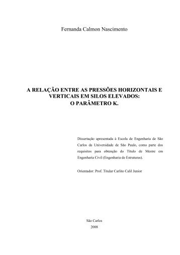 Fernanda Calmon Nascimento A RELAÇÃO ENTRE AS PRESSÕES ...