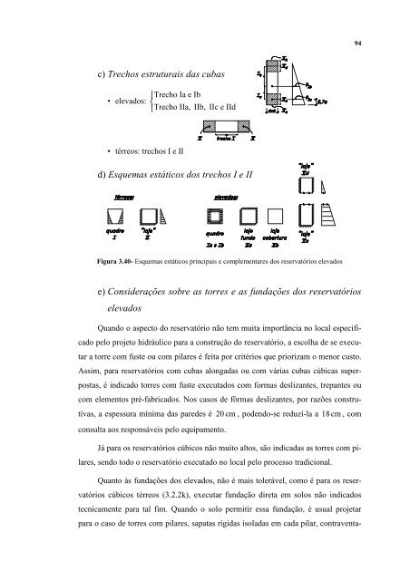 projetos estruturais de reservatórios paralelepipédicos de concreto ...