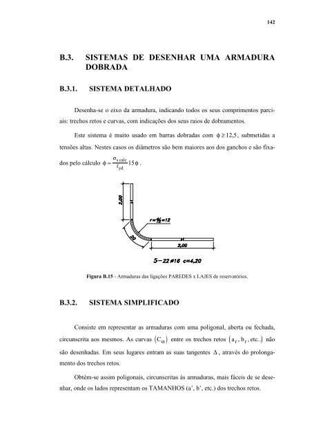 projetos estruturais de reservatórios paralelepipédicos de concreto ...