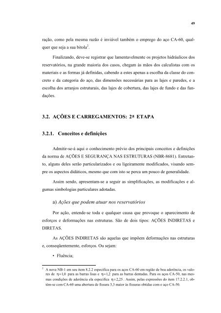 projetos estruturais de reservatórios paralelepipédicos de concreto ...