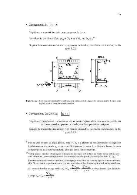 projetos estruturais de reservatórios paralelepipédicos de concreto ...