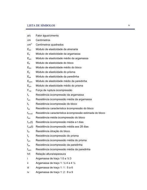 estudo da resistência e da deformabilidade da alvenaria de blocos ...