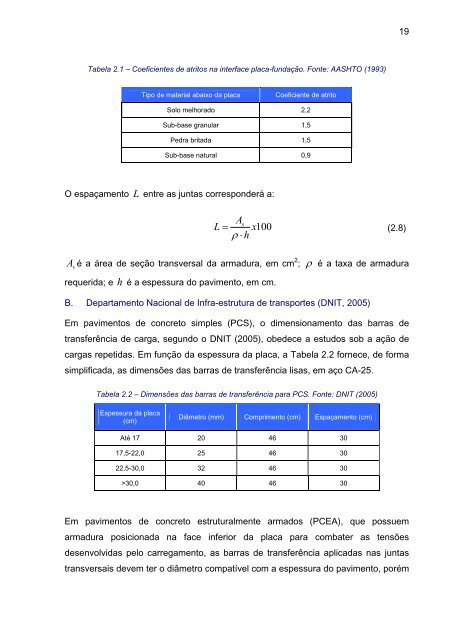 juntas em pavimentos de concreto - Sistemas SET - USP