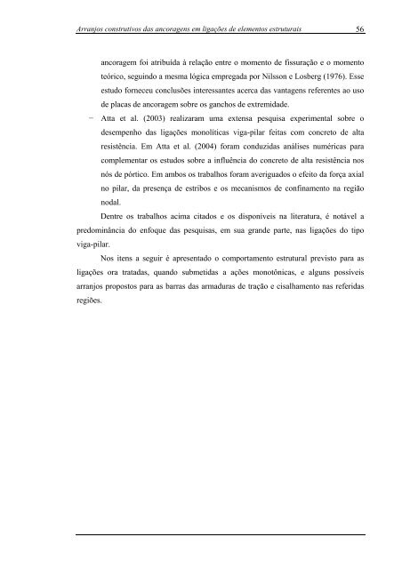 análise numérica da ancoragem em ligações do tipo viga-pilar de ...