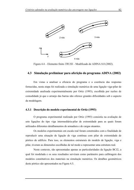 análise numérica da ancoragem em ligações do tipo viga-pilar de ...