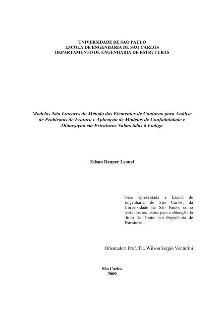 Modelos Não Lineares do Método dos Elementos de Contorno para ...