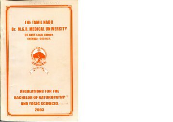 B.N.Y.S. Regulations from 2003-2004 onwards - Tamil Nadu Dr ...