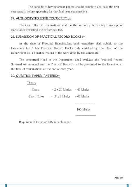 M.Sc. (Optometry) Syllabus & Regulations - Tamil Nadu Dr. MGR ...