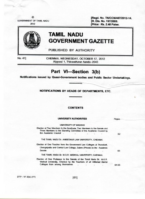 details - The Tamil Nadu Dr. MGR Medical University