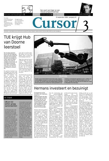23 september 1999 Cursor - Technische Universiteit Eindhoven