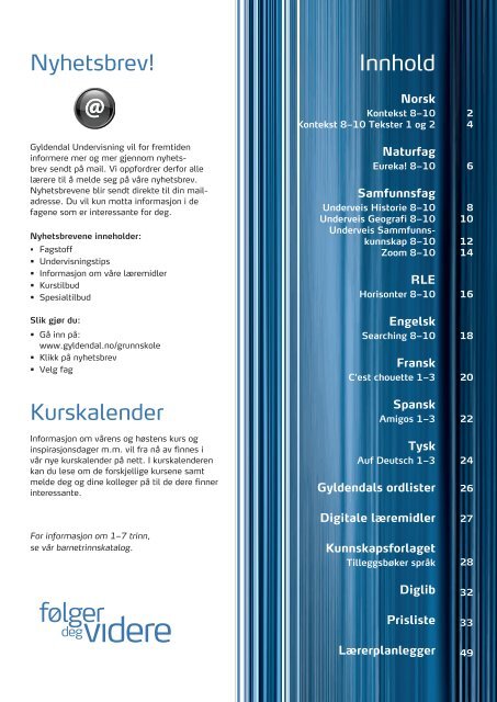 260399 GR Katalog 2009 Ungdomstrinnet 9-100-002 - Gyldendal ...