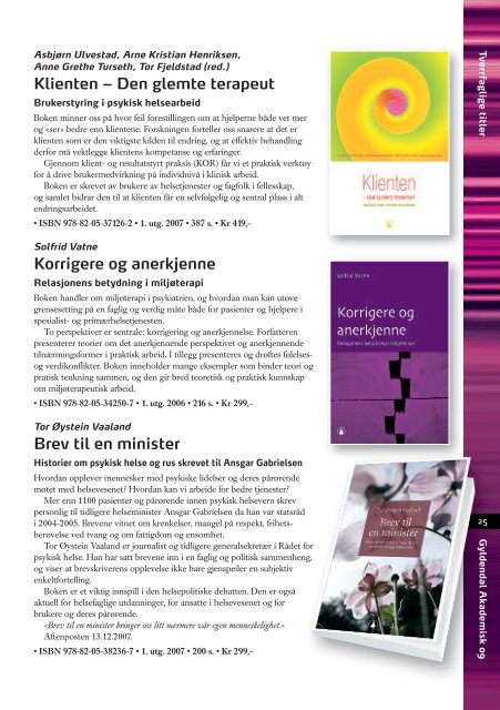 Katalog helse- sosialfag - Gyldendal Norsk Forlag