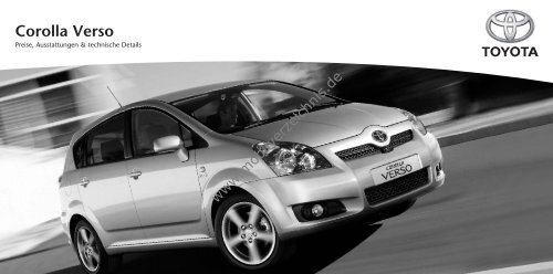 Preisliste Toyota Corolla Verso 8 08 Mobilverzeichnis De