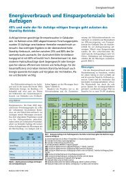 Energieverbrauch und Einsparpotenziale bei Aufzügen - Hoststar