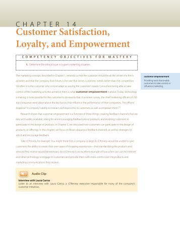 Part 2 Customer Satisfaction, Loyalty, Management and Empowerment