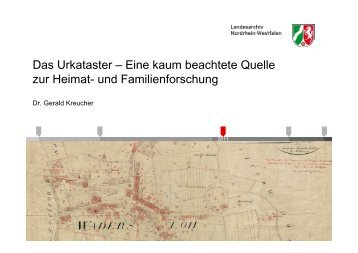 Das Urkataster - Archive in Nordrhein-Westfalen